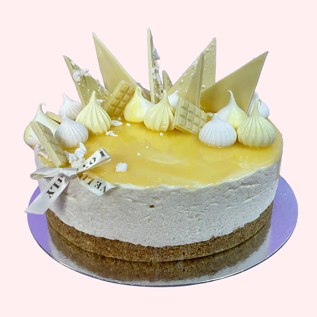 Luxury Lemon & White Chocolate Cheesecake Love Lily Cakes