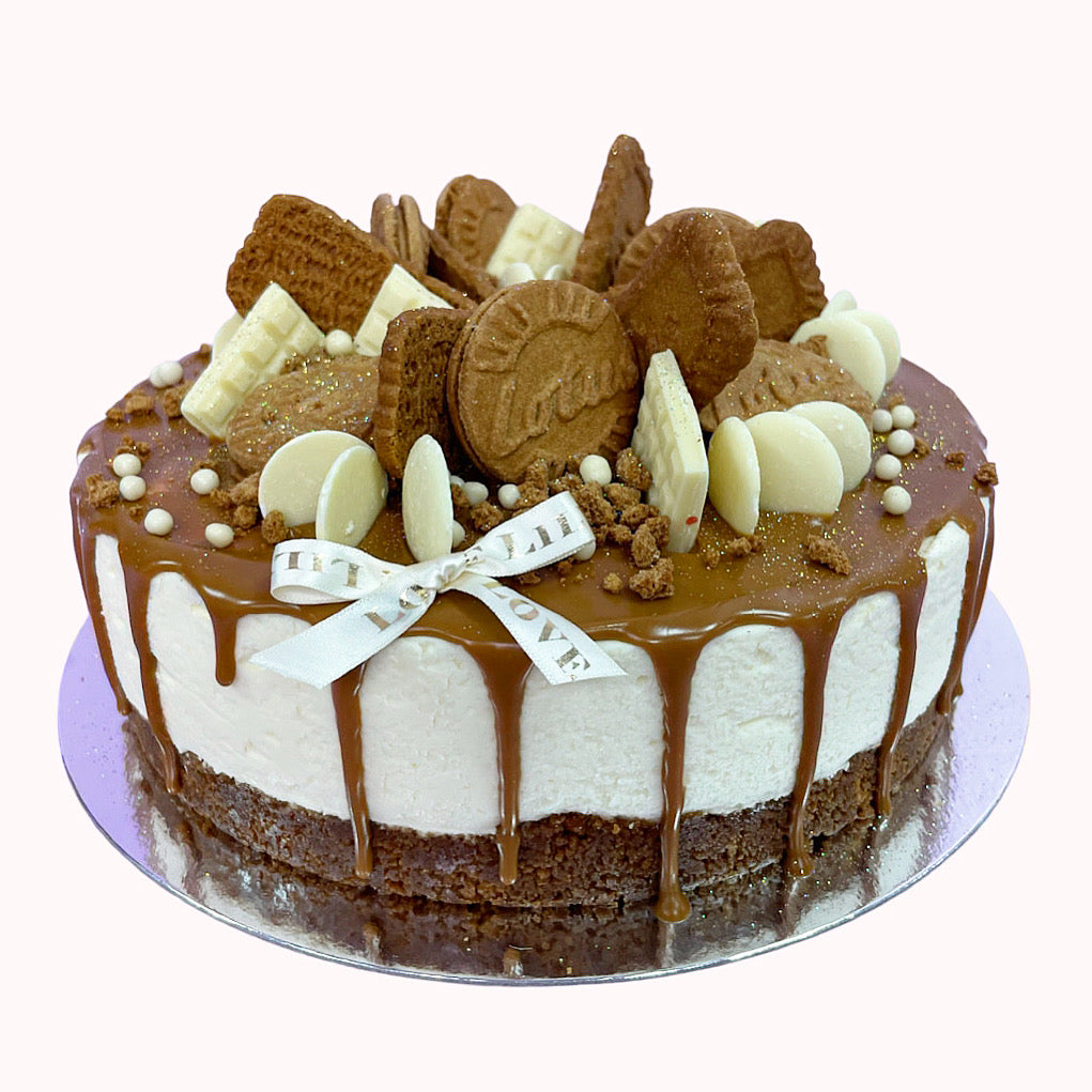 Luxury Lotus Biscoff & White Chocolate Cheesecake Love Lily Cakes