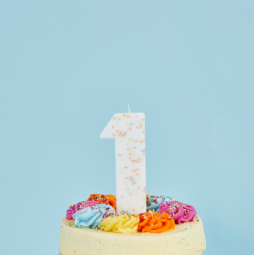 Giant Sprinkle Candle - Numbers 0-9