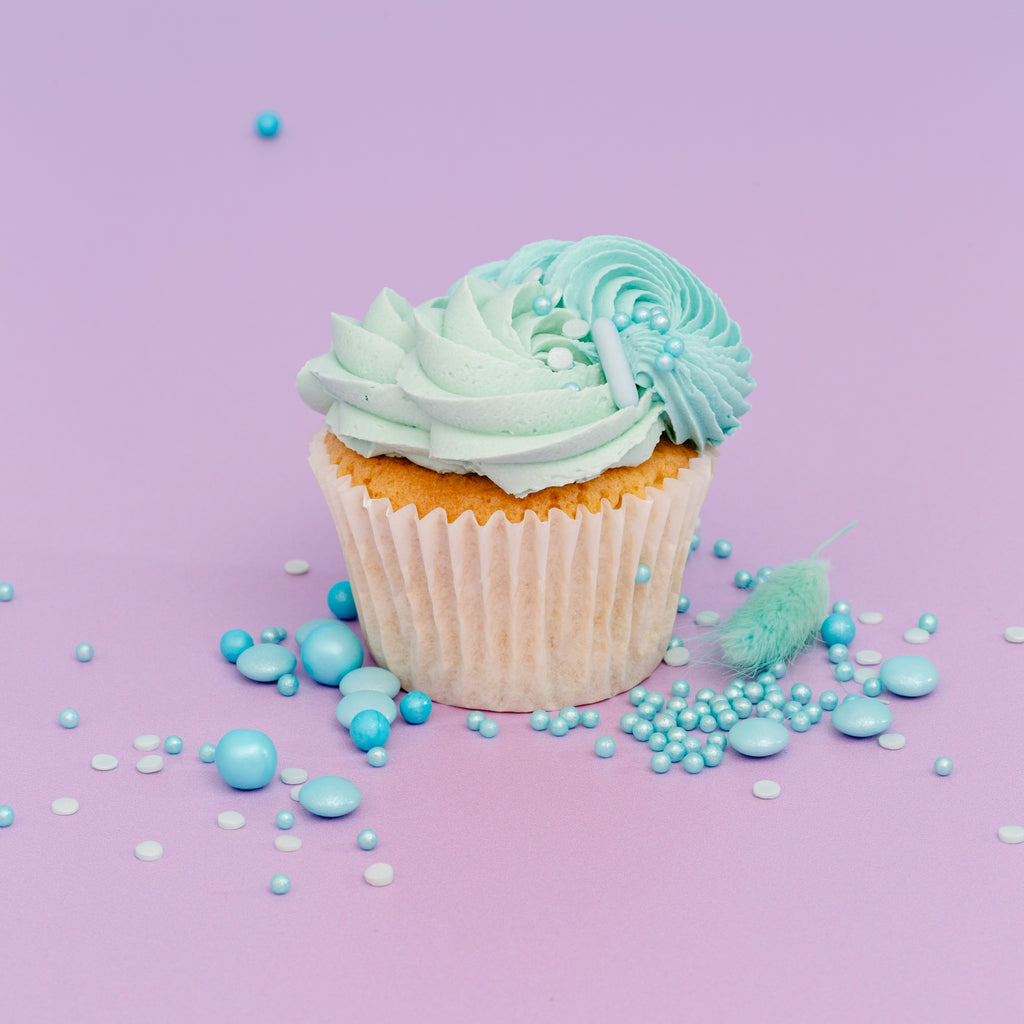 Blue Bunnytail Cupcakes